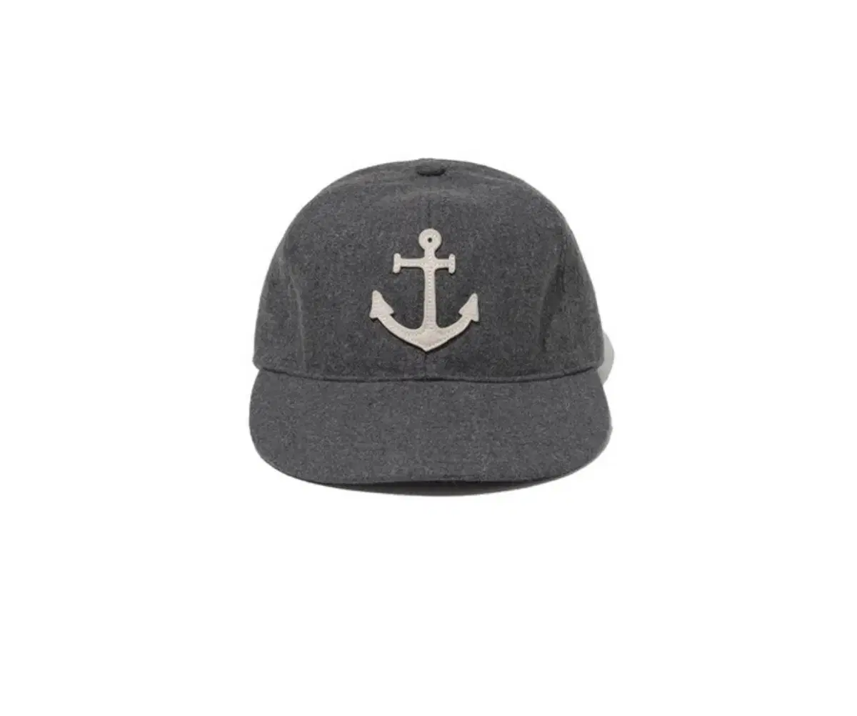 anchor wool ball cap grey